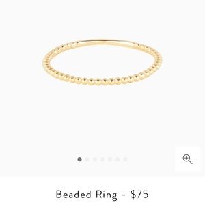 Mejuri 14k Yellow Gold Beaded Ring | size 7